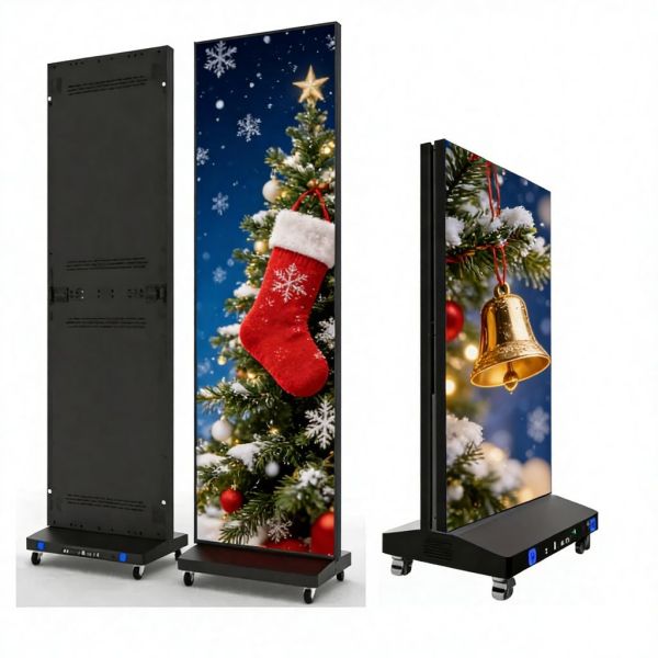 HSCXLED Indoor Movable Poster LED Display Indoor Stand Portable Digital Poster Led Screen Player