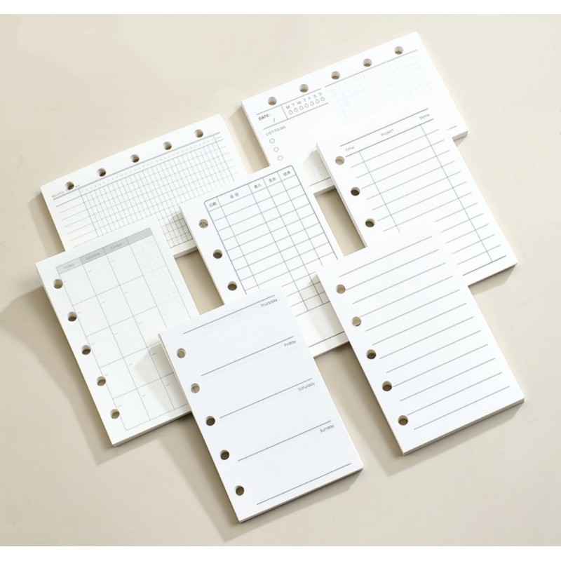 Custom M5 Planner Journal Notebook Refill Pages Inserts 5 Ring Loose Leaf Replacement Paper