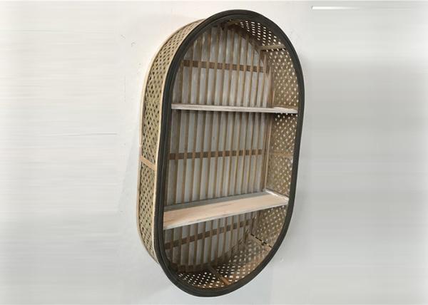 ZY919106 Display Shelf Ribbed Hanging Boat Bamboo Wall Decor
