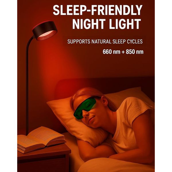 660nm+850nm Red Light Therapy Lamp with Remote Control and 30W Power for Home Wellness