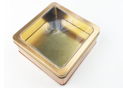 emballage réglé de chocolat de boîte de bidon de stockage de place de couleur d'or de 115cm avec la fenêtre claire