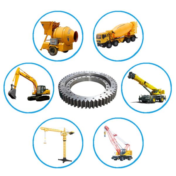 heavy duty Single row Crossed roller crane use slewing bearing, China 50Mn slewing ring
