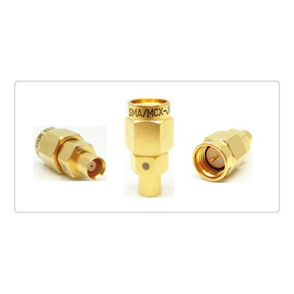 Gold Plated 6GHz SMA Male to MCX Female RF Coaxial Adapter Connector