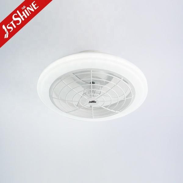 Soluções de iluminação ETL Certificado Ventilador de teto LED branco com lâminas leves e fáceis de limpar