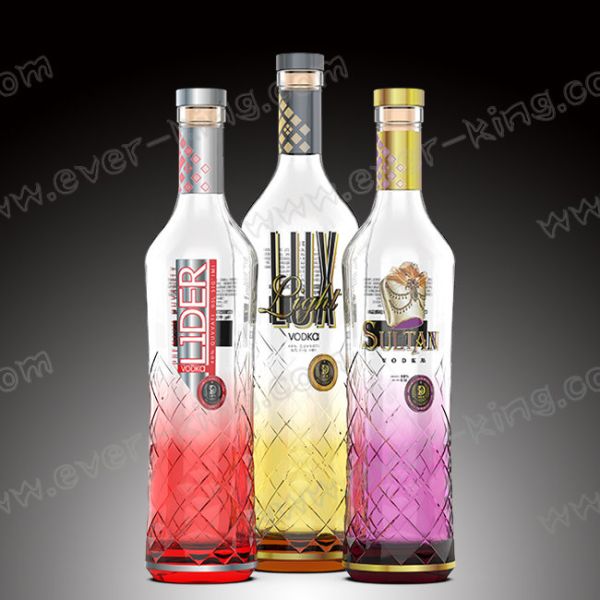 Cortiça ISO9001 de madeira garrafa de vidro do rum de 1000 ML