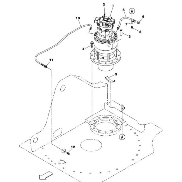 CX210B Excavator Parts Swing Motor