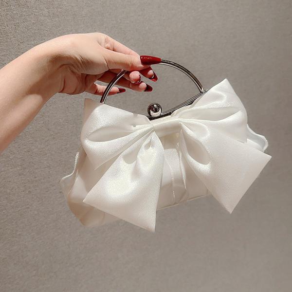Availiable Sample Women's Silk Satin Clutch Bag for Dinner Dress and Formal Occasions