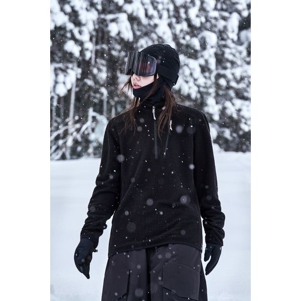 Custom OEM Plaid Polar Fleece Ski Mid Layer Couple Jacket Windbreaker Inner Liner