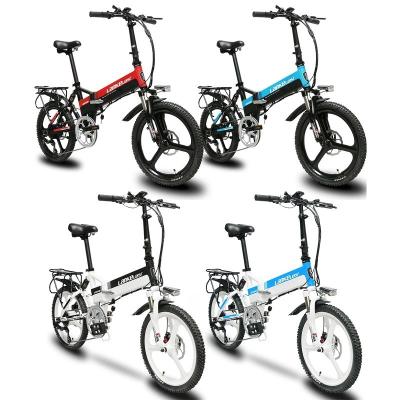 20 Inch Foldable Portable Electric Bike 48v 13AH L G Battery 400W Motor