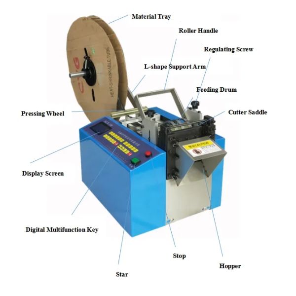 Automatic Wire Insulation Sleeve Plastic Tube/Sleeve/Metal Nickel Belt Strip Cutter Cutting Machine
