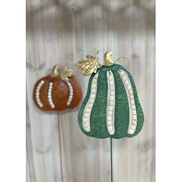 Украшения двора благодарения металла тыкв на открытом воздухе повторно использовали