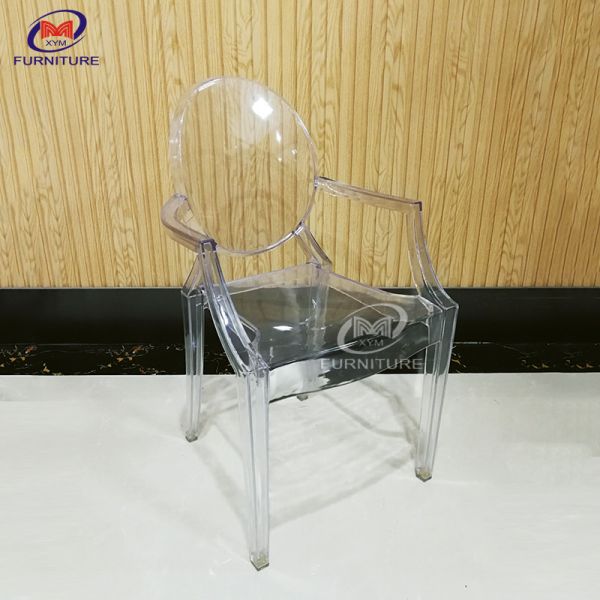 Kindergarten Kid Transparent Clear Ghost Chairs With Arms