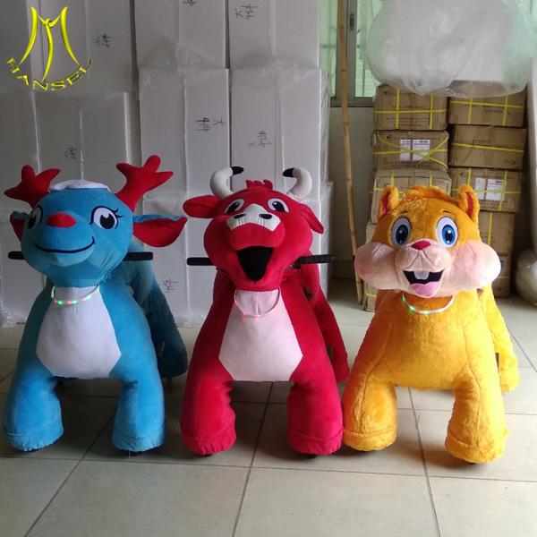 Hansel   Guangzhou manufacturer cheap ride on animal toy plush animal fair ride