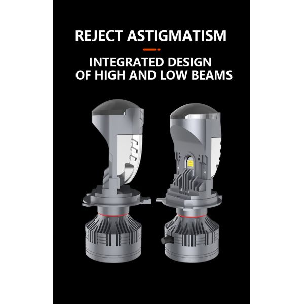 Custom IP67 Waterproof H4 Projector Bulb Headlight With 11000LM Light Intensity