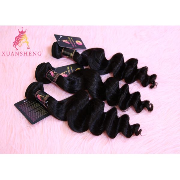 Black Color Virgin Loose Curly Malaysian Human Hair