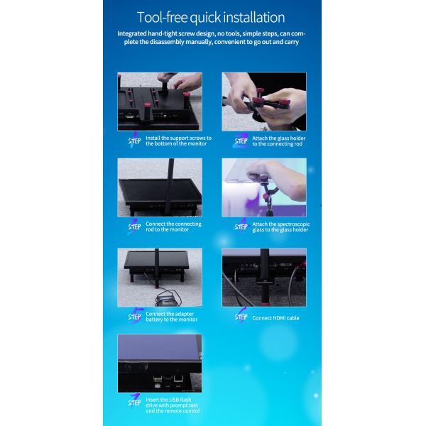 Teleprompter de 17 pulgadas para videoconferencias de televisión y eventos en vivo 97% de transmisión de luz