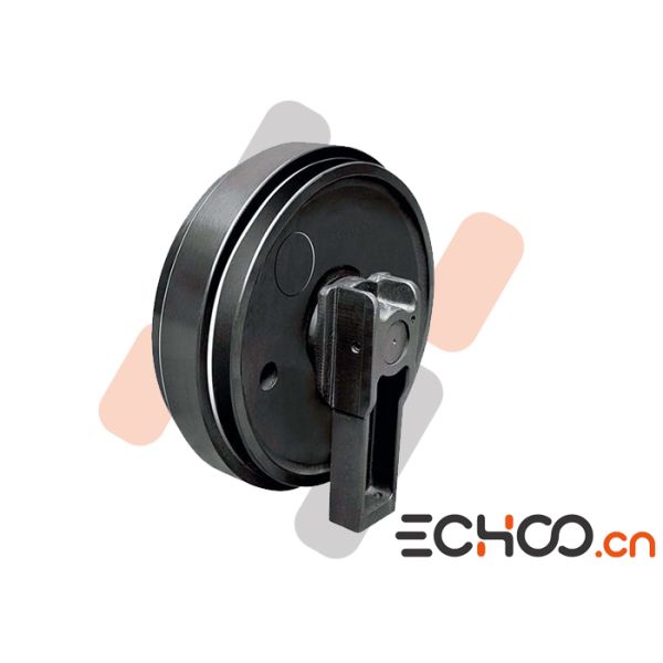 Hardness Rail Surface Front Idler Excavator / Idler Pulley Wheel Maintain Track Tension
