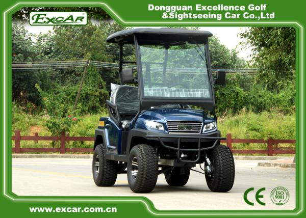 Carrinho de golfe bonde branco/preto para caçar, velocidade dianteira máxima 45km/