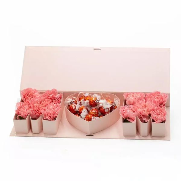 Chocolate Gift Packaging Boxes , Thanksgiving Gift Box for Daily Wedding Heart Rose Flowers