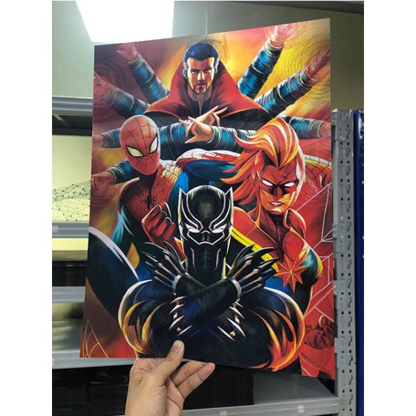 Cartaz Lenticular de Art Prints 3D da maravilha para o presente do quarto do menino da sala de visitas