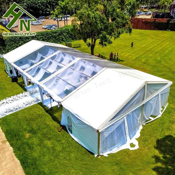 100 - 200 Seater A dão forma a famoso exterior de tamanho médio do banquete de casamento da barraca 18x30 Clearspan