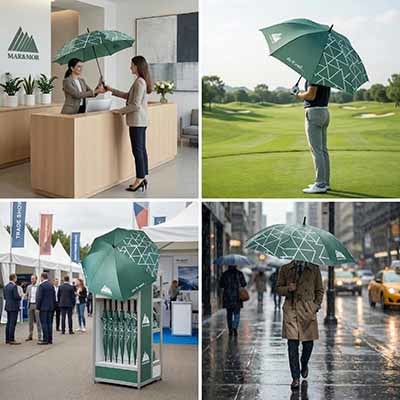 54-inch Promotional Umbrella Auto Open Straight Umbrella