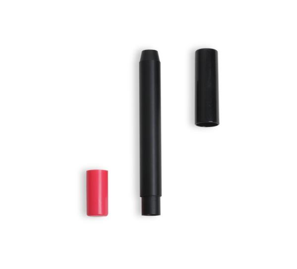 Tubos de lápis de plástico transparente com escova de brilho labial para embalagens cosméticas