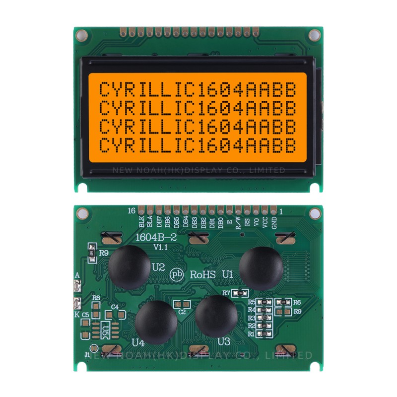 Cyrillic Gray Film 1604B-2 Character Display Screen 04*16 ST7066U LCD Module Support Customization