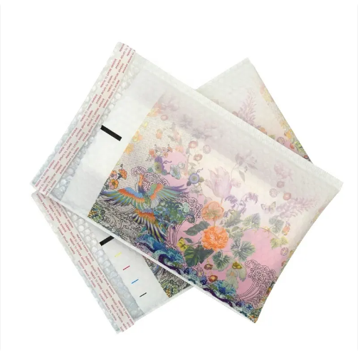 Decorative Floral Bird Pattern Waterproof Self-Sealing Bubble Mailing Bag For Packaging