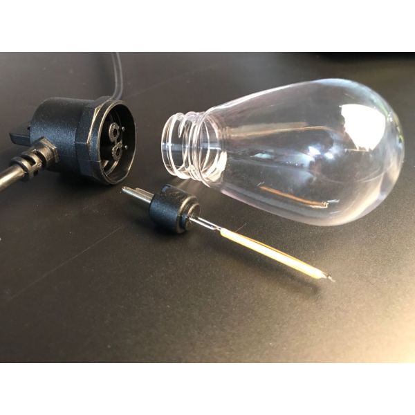 Solar String Lights S14 LED Bulbs Decorative Outdoor Garland Wedding 12 Bulbs Light Waterproof Decor For Party Yard Fairy Light