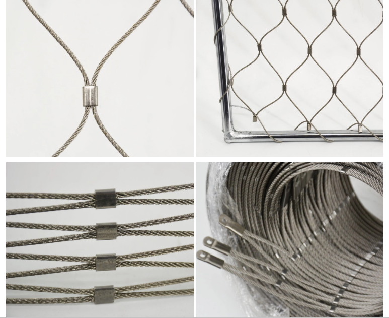 High Safety Stainless Steel Balustrade Mesh , Child Proof Netting For Stairs