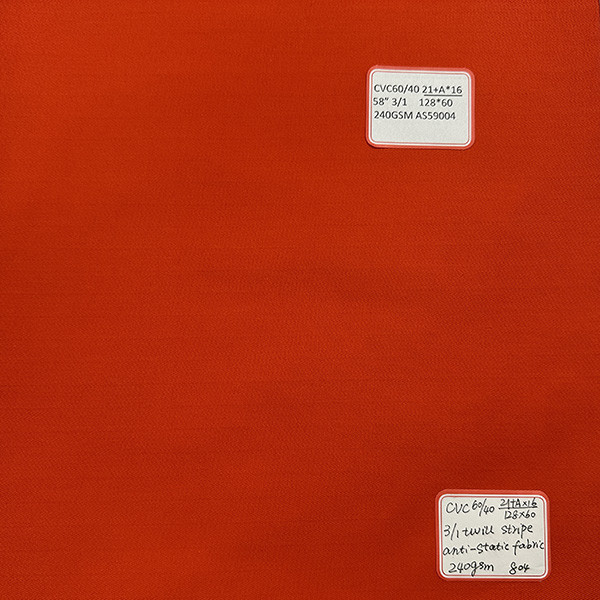 Vertical Stripes Anti Static Clothing Material 128X60 Medical Workwear Fabrics