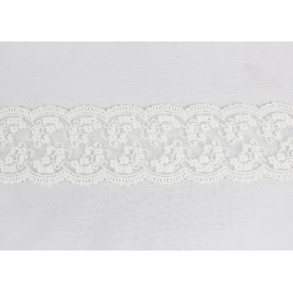 De la red floral blanca ajuste bordado del cordón para el algodón del calcetín el 100% de la muchacha