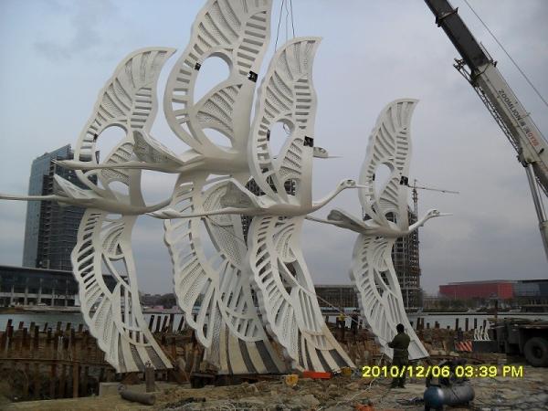 Stainless steel landscape sculpture