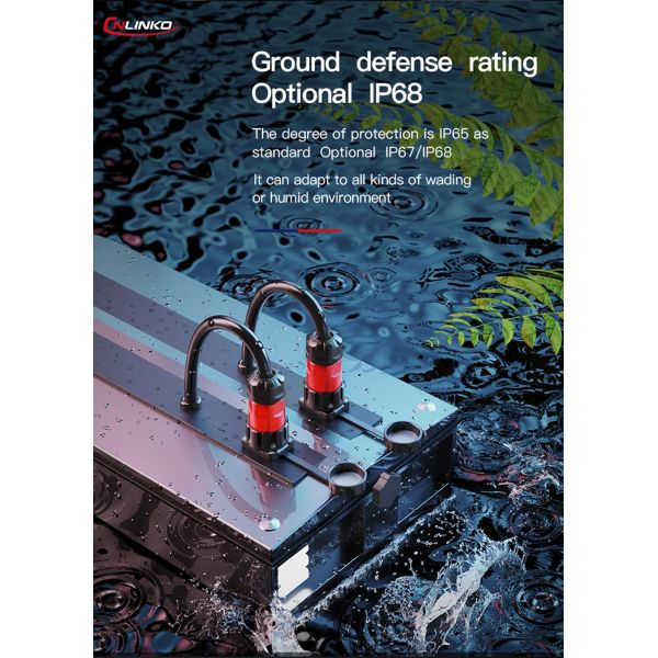 CNLINKO Outdoor 2 Pin Waterproof Plastic Connector M20 Electrical 12v Waterproof Bulkhead Electrical Connectors