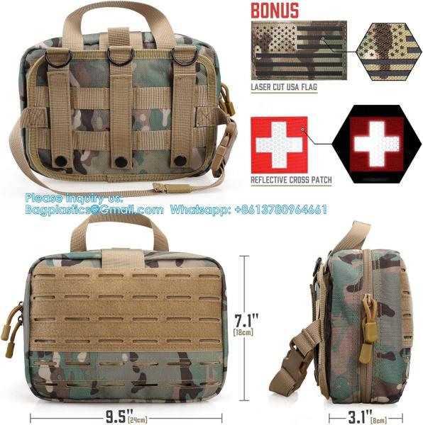 Outdoor Utility Medical Pouch Tactical MOLLE Accessory Pouch Medical Pouch Tactical First Aid Pouch EMT Rip-Away IFAK