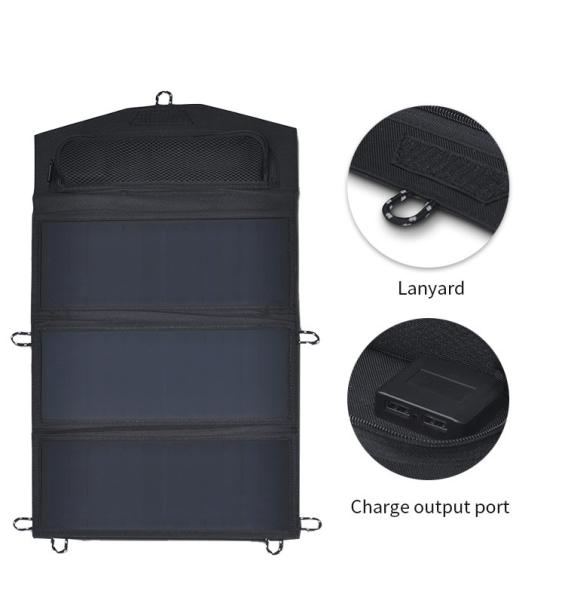 21W 6V Folding Portable Solar Panel Charger For Camping