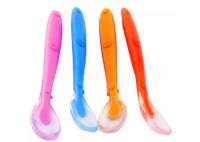 Colher longa pequena do punho de Logo Custom Silicone Kitchen Spoon da colher