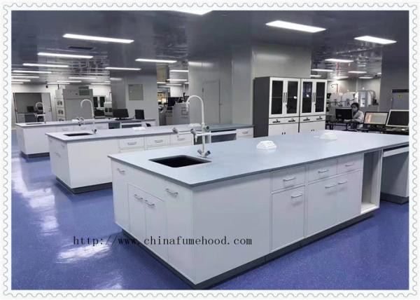 Customized Chemistry Lab Furniture / Laboratory Working Table With Water Cabinet