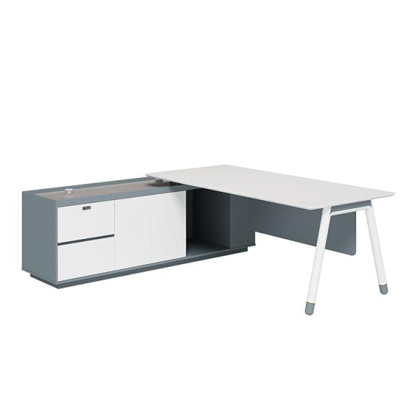 Modern Lshaped Executive Desk Wooden Office Table For CEO Manager in Customized Colors