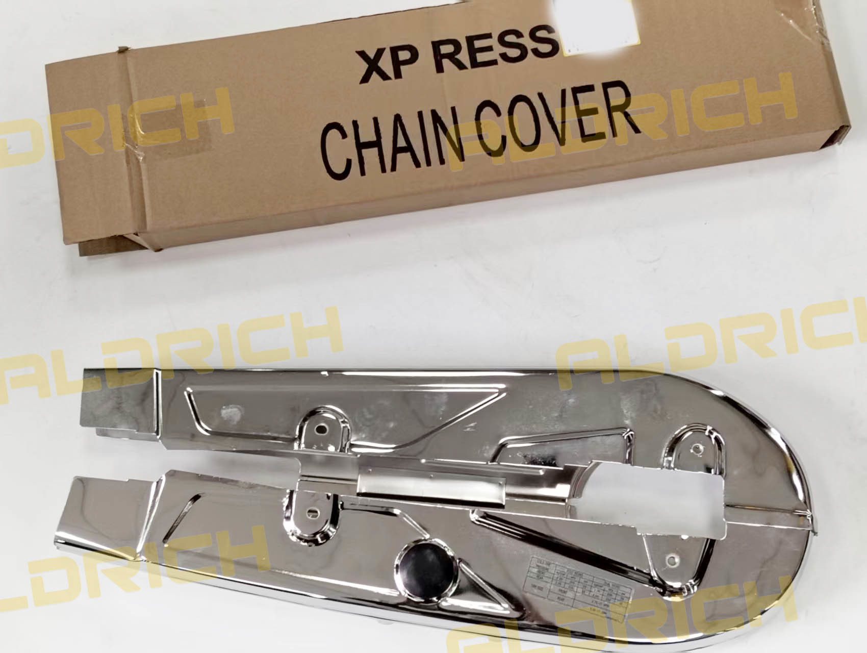 Electroplated Motorcycle Chain Case Durable Iron Chain Cover Comp for HAOJUE XPRESS 125 OEM 61310H17400H000
