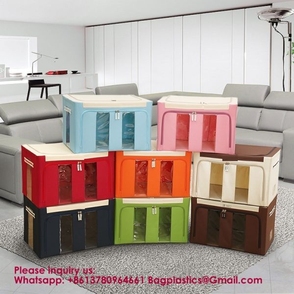 Square Large Space-Saving Linen Cube Foldable Fabric Clothing Storage Drawers Large Capacity Foldable Storage Organizer Fabric Home Storage Box For Clothes Quilt Blanket Wardrobe Clothing Organizer