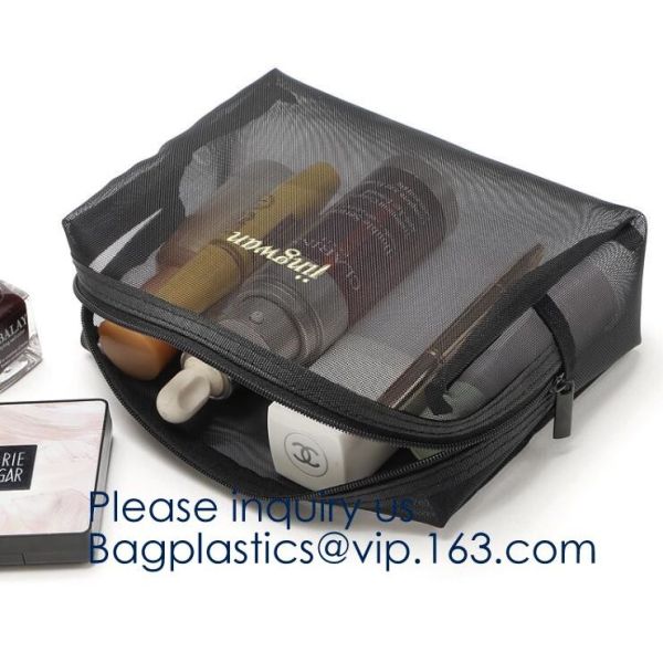 Portable Waterproof Travel Makeup Organizer Bags,Mesh Transparent Design Toiletry Bag for Women Toiletry Bag Makeup Bag