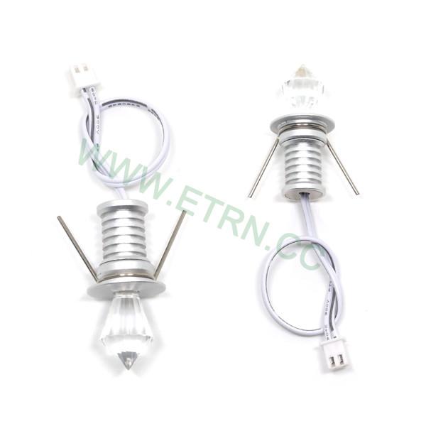 Stunning Crystal Color 6 x 1W Dimmable Downlight Set  Recessed Ceiling Spotlights Interior Decking lights