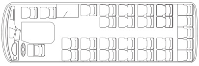 2+2 Layout Star Travel Buses 7.3 Meter Length With EQB125-20 Cummins Engine