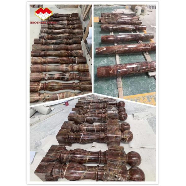 FOB/CNF Delivery Terms White Marble Handrail Porch Balcony Railing Balustrade for Villa