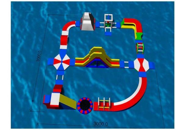 Fashionable Colorful Large Inflatable Water Park With Inflatable Time Less Than 5 Minutes