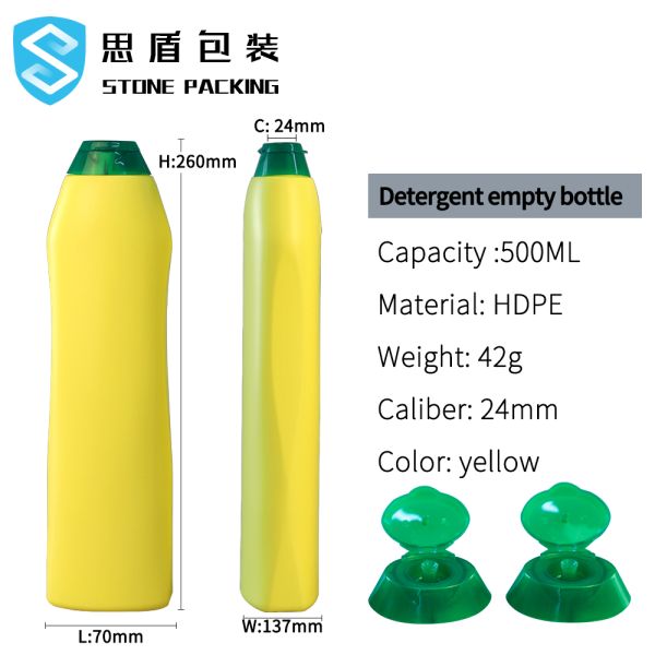 Cleaning Fluid Acid Etch 500ml Lotion Pump High Density Polyethylene Water Bottles