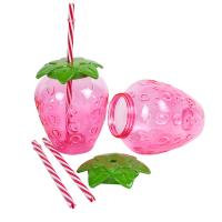 Bouteille de jus portable en plastique avec couvercle