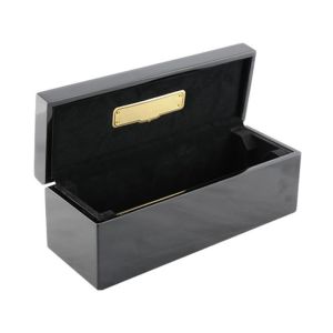 12x9x4 Inch High Glossy Personalised Wooden Bottle Box Custom Logo Wine Boxes